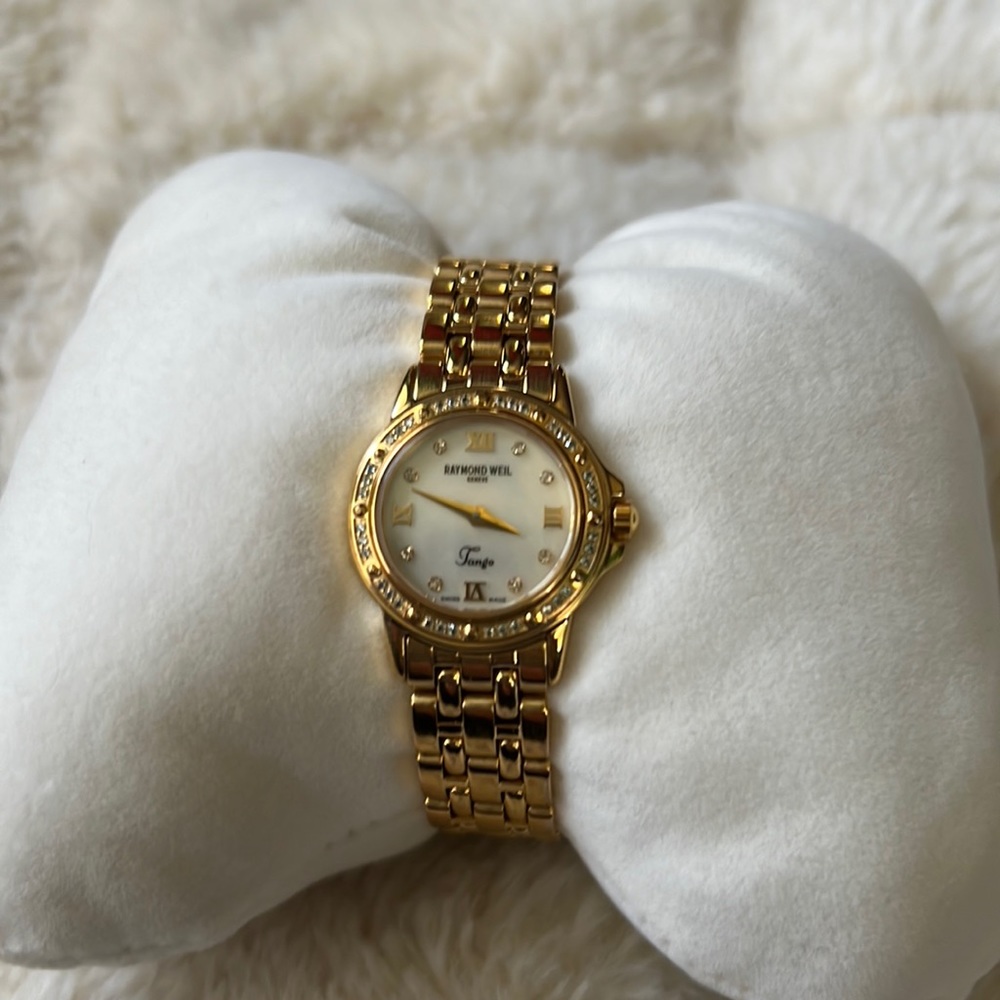 Raymond Weil Gold Watch with Diamonds